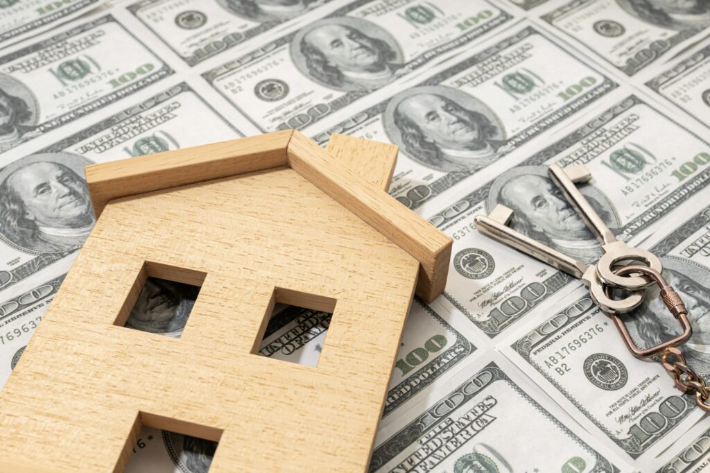 Buying a house or mortgage concept